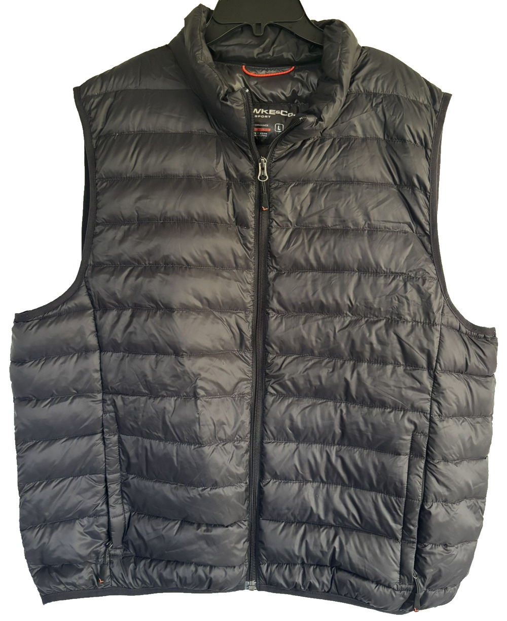 Hawke & Co Sport Pro Series Men's Puffer Down Packable Vest Sz Large L Black